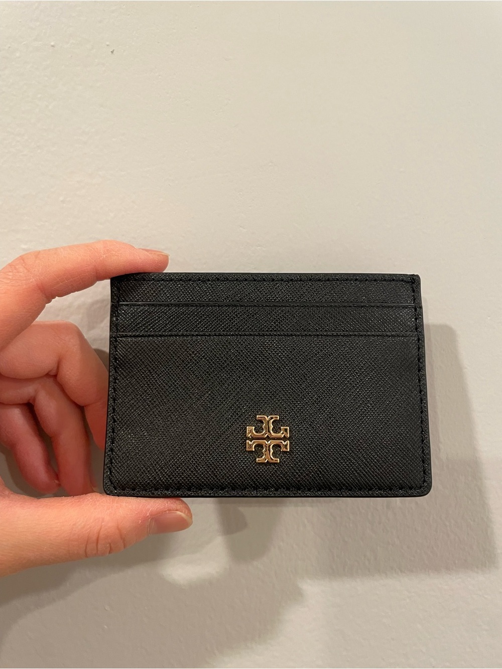 Tory Burch Black Saffiano Leather Card Case